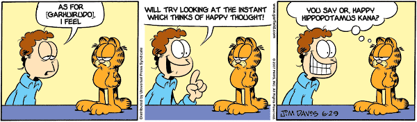 Garfield Happily Lost in Translation (Japanese)