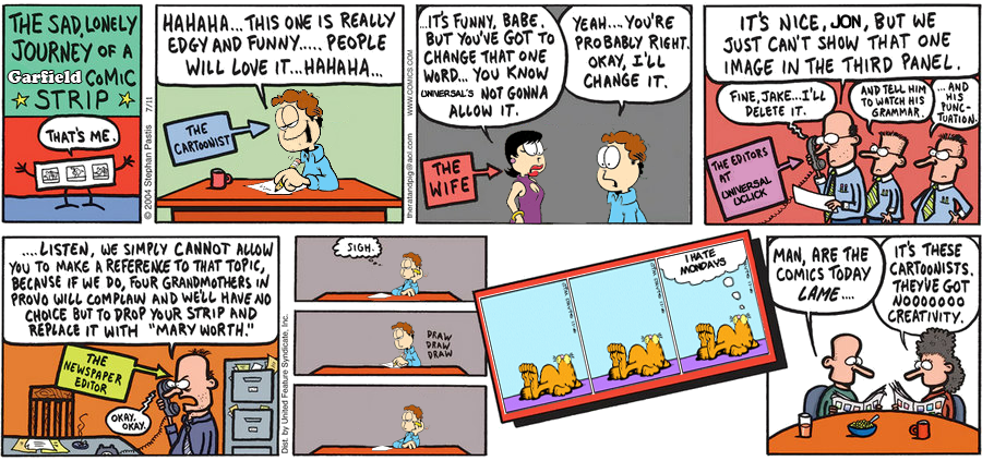 The Sad, Lonely Journey of a Garfield Comic Strip