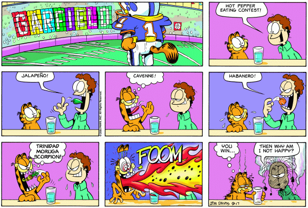 Garfield Plus an Actual Pepper