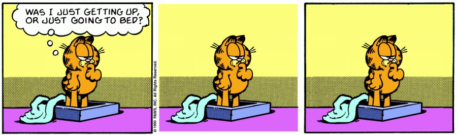 Garfield lost in thought