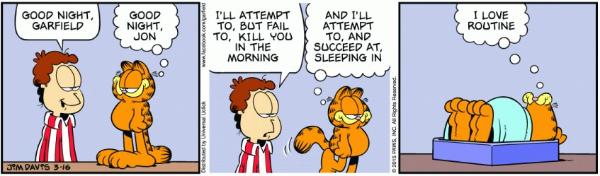 Garfield, With Only One Word Changed