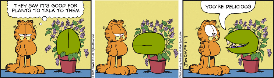 I read Garfield, so I can work longer, so I can earn more, so I can read more Garfield