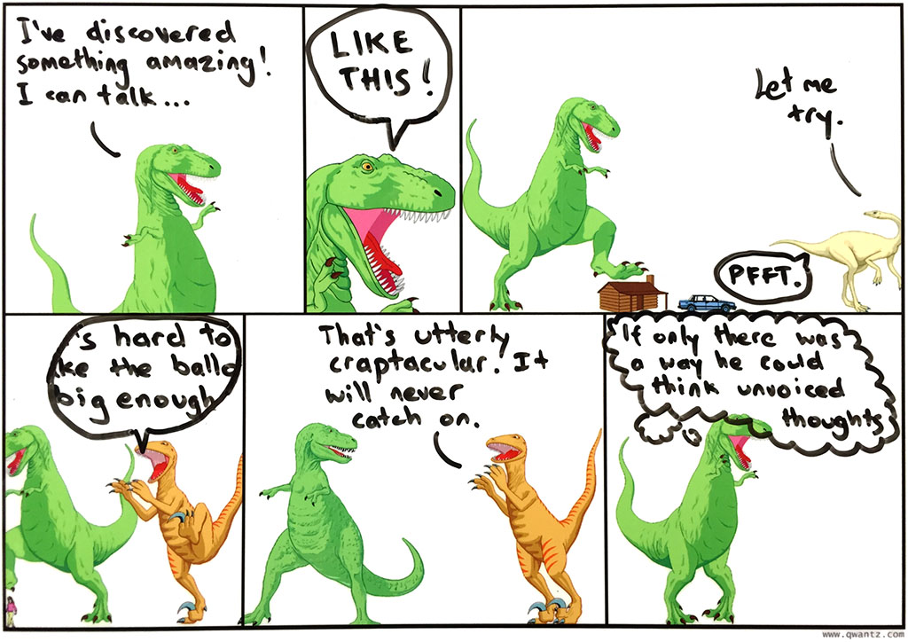 A breakthrough in Dinosaur Comics technology!