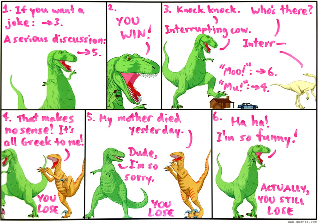 A Choosable Path Dinosaur Comic!