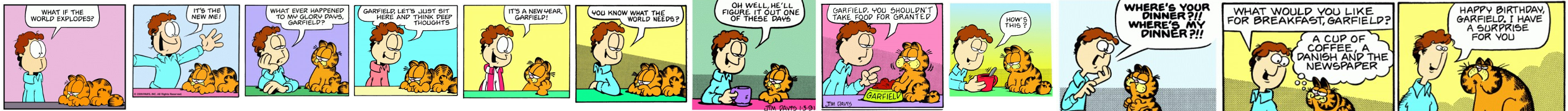 Jon's Evolution in Reverse (including Garfield)