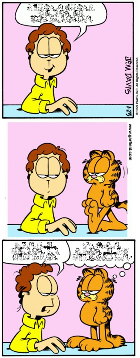Words in Garfield Characters