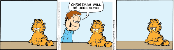 Garfield doesn't like Christmas