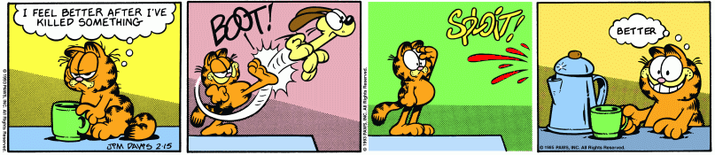 Garfield's Morning Routine