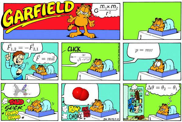 A Brave Cleaner, Diagrams, Equations, Food, & Garfield