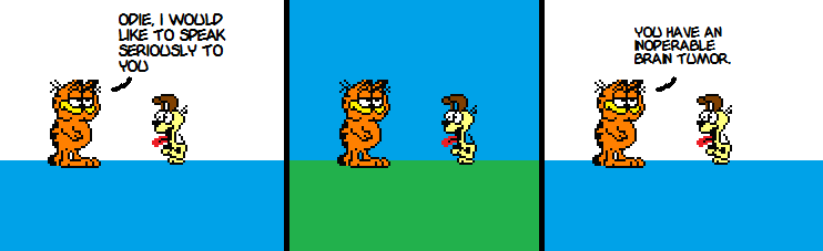 Garfield Plus Seriousness (8-Bit Style)
