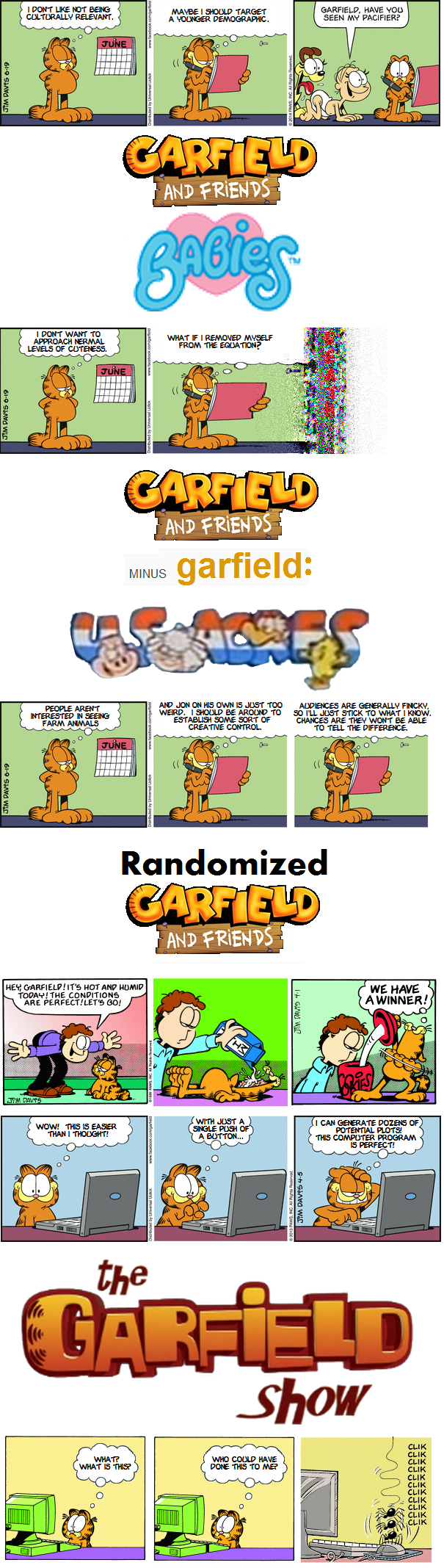 Square Root of Garfield and Friends