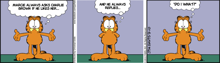 Garfield tells a running gag