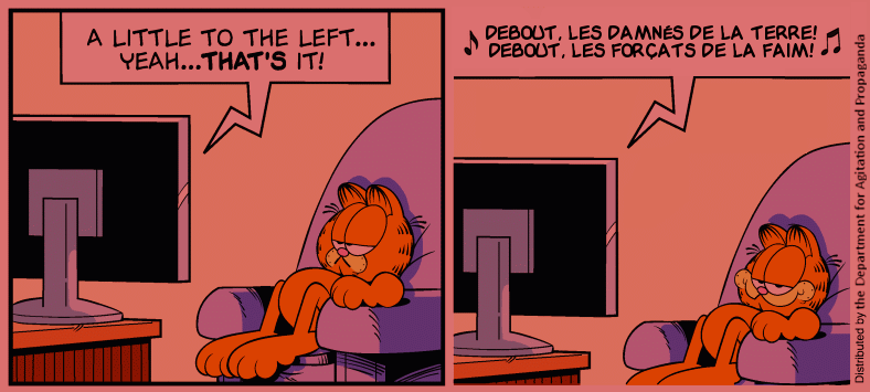 Garfield but it's propaganda