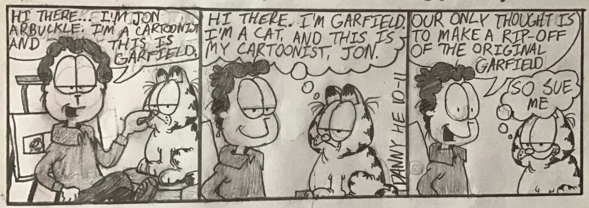 The first strip for a really rude Garfield book