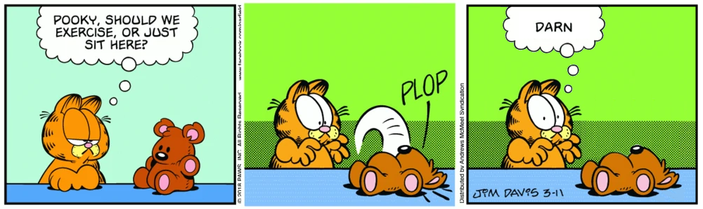 garfield exercise cartoon