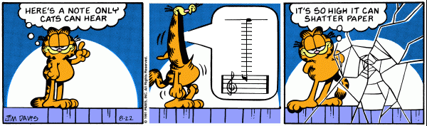 Garfield Hit's the High Note's