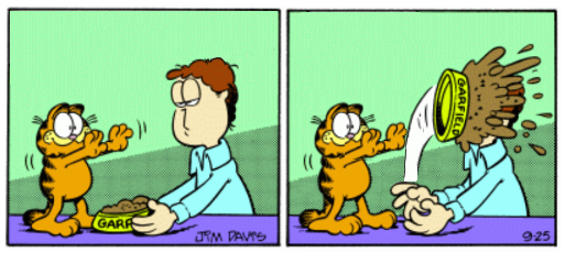 Garfield uses the Force in only 2 frames