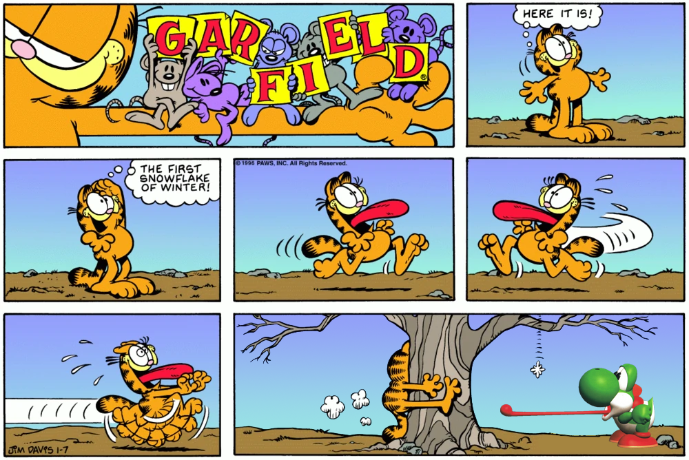 Garfield minus Odie plus Yoshi