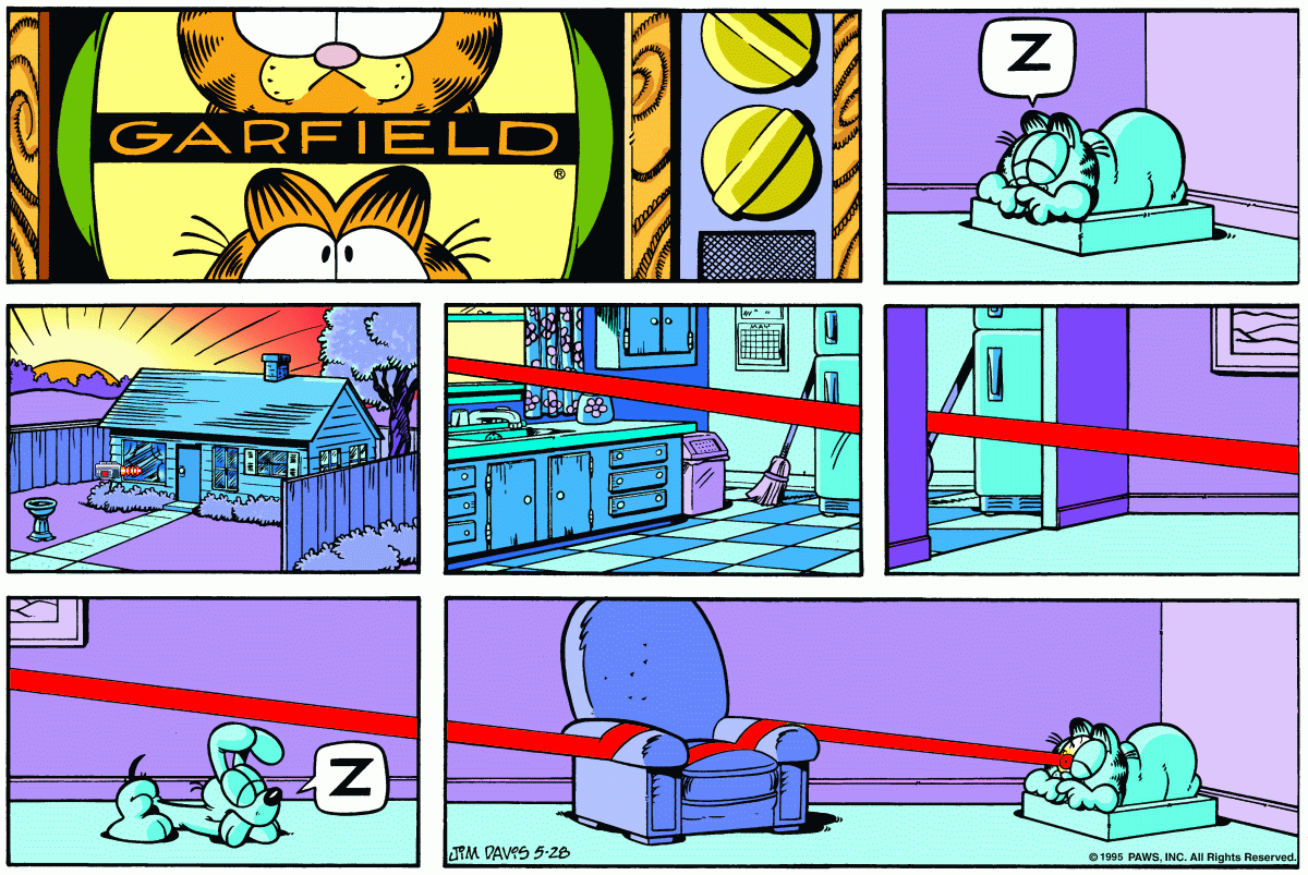 Garfield plus a laser