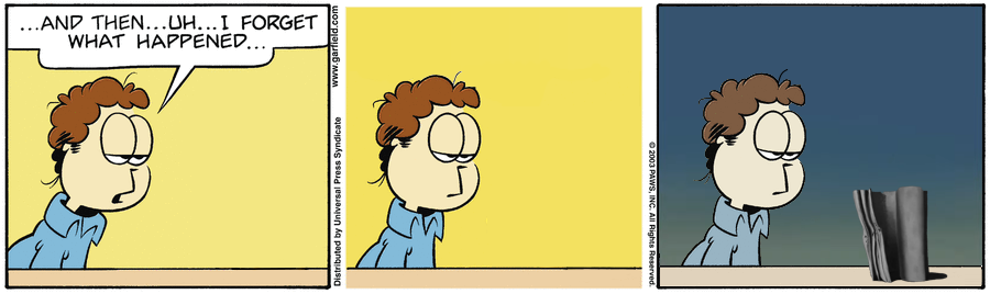 Everywhere at the end of the square root of minus Garfield