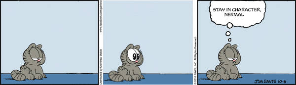 Nermal acting like Garfield